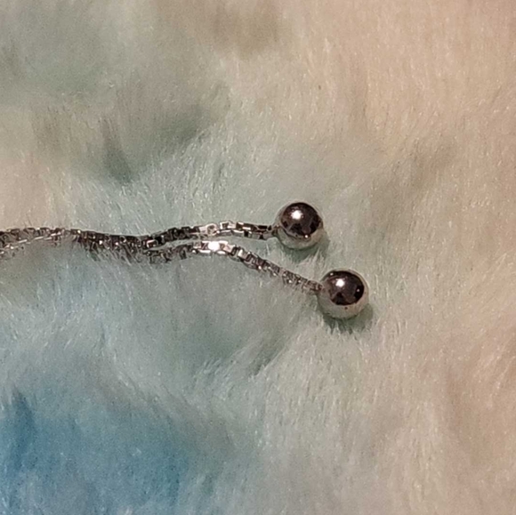 CZ sterling silver slide bar bracelet - Picture 6 of 7